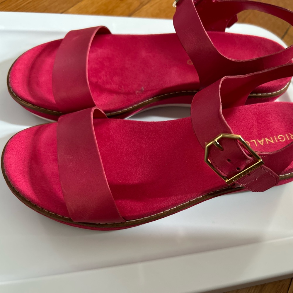 Cole Haan Og Fltfrm Womens Leather Open Toe Footbed Sandals Size 7